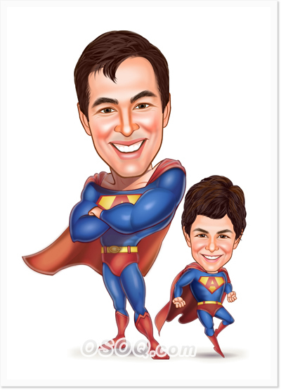 Superman Family Caricatures
