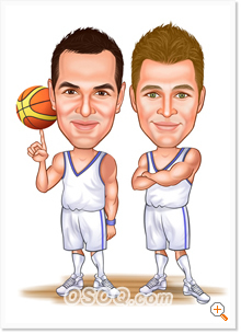 Basketball Team Caricatures
