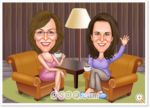 Friends Caricatures