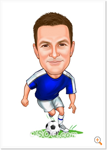 Soccer Player Caricature