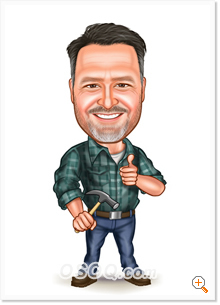 Construction Worker Caricature