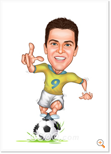 Soccer Caricature
