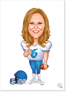 American football player girl