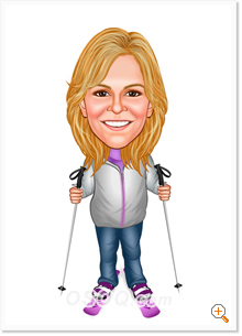 skiing girl