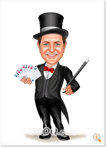 Magician Caricature