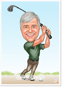Golf Caricature