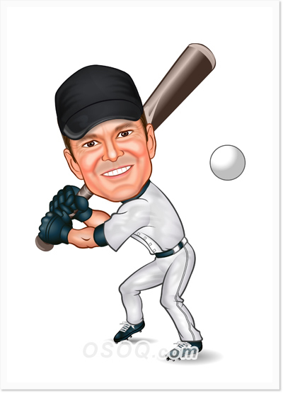 Baseball Batter Caricature