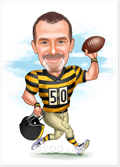 Football Game Caricature