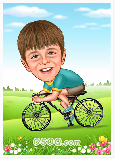 Kids Outdoor Game Caricature
