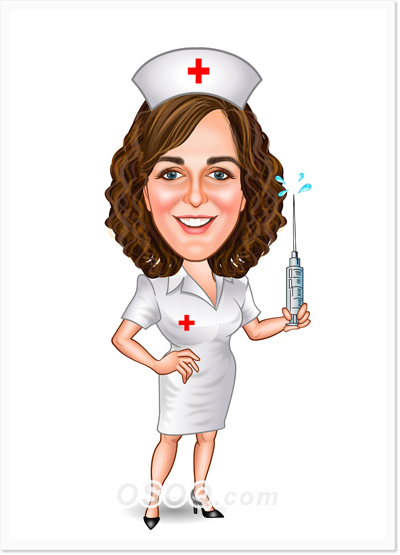 Medical Health Aide Caricature