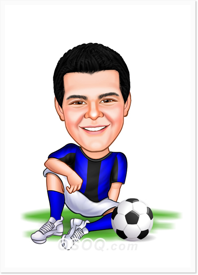 Soccer Player Caricature