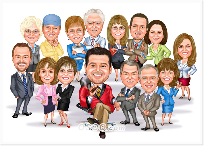 Boss's Day Caricatures