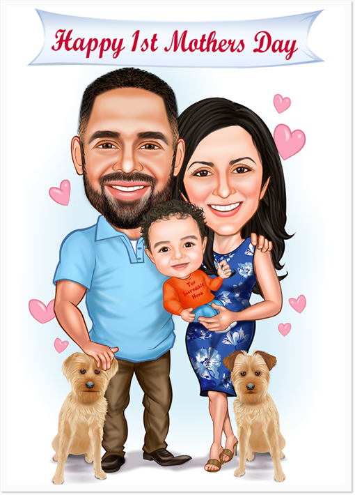 Mother's Day Group Caricatures