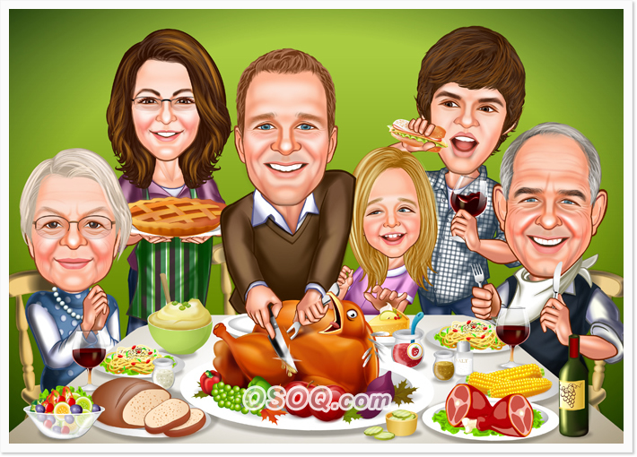 Thanksgiving Caricatures