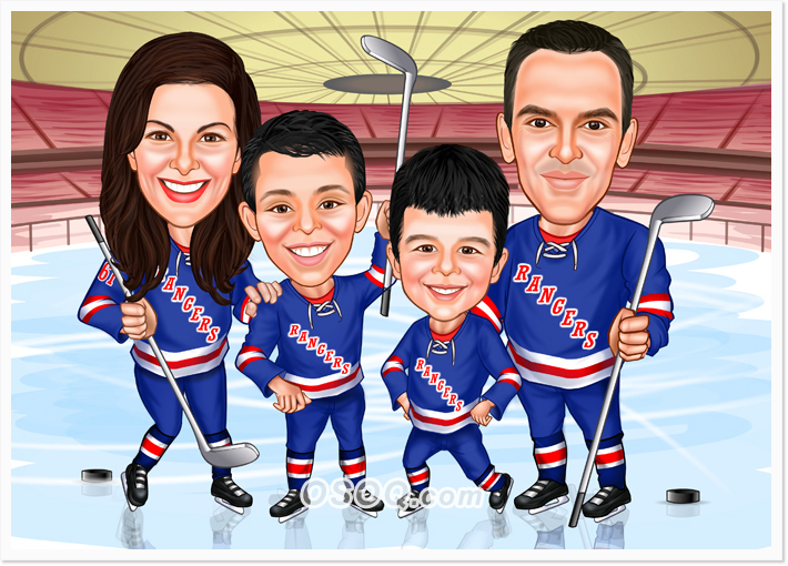 Ice Hockey Team Caricatures
