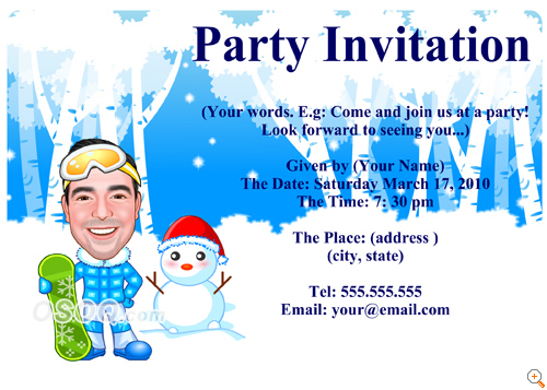 Invitation Design For Winter Party