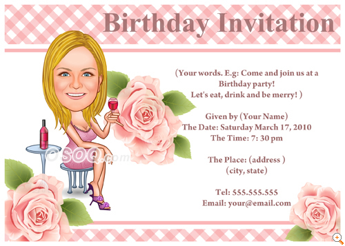 Invitation For Woman Birthday