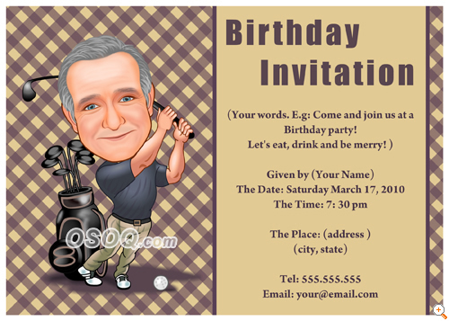 Invitation For Man Birthday Party