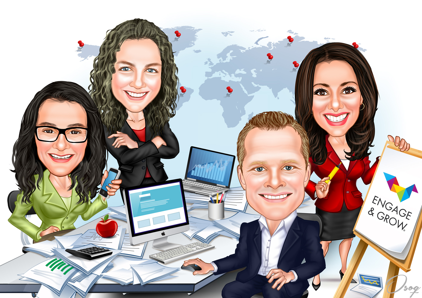 Personalized Meeting Caricature