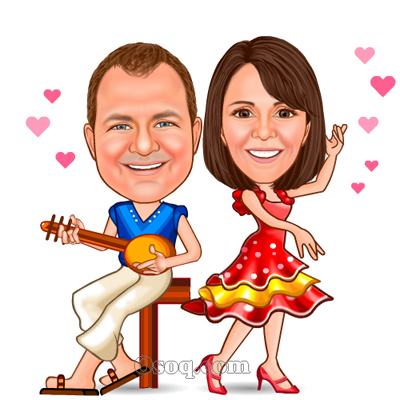 Gift Baskets  Couples on 20b Couple Caricature Jpg
