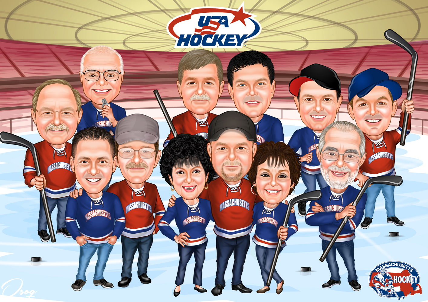 Custom Hockey Caricature