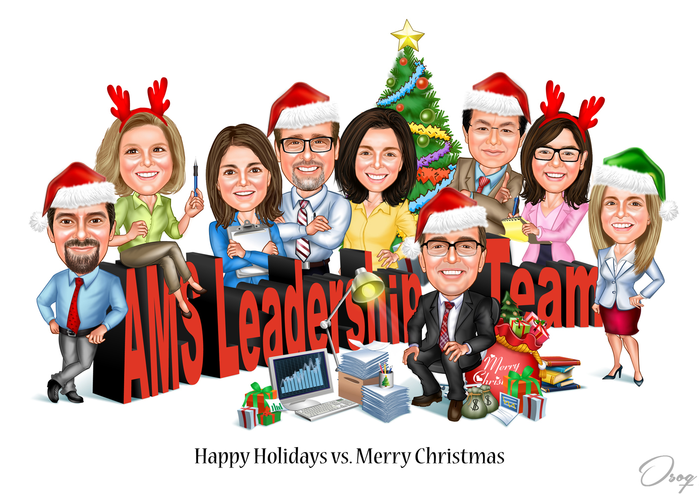 Custom Employees Caricature