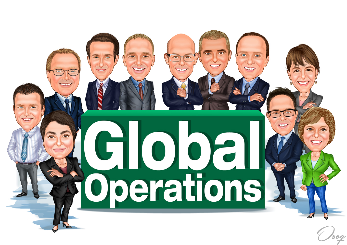 Custom Group Caricature