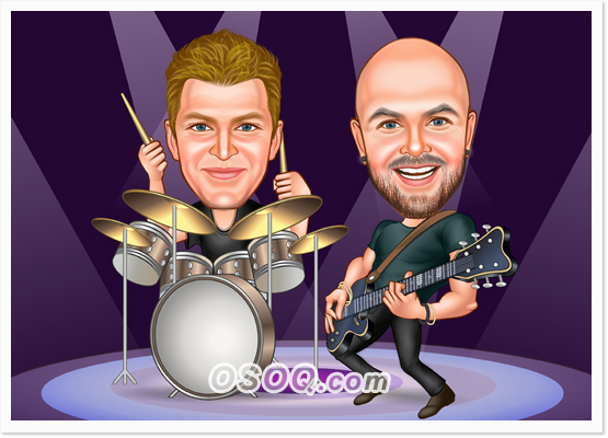 Friends Show Caricatures