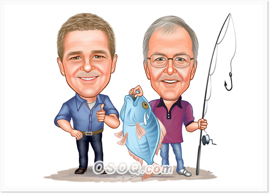 Friends Together Caricatures