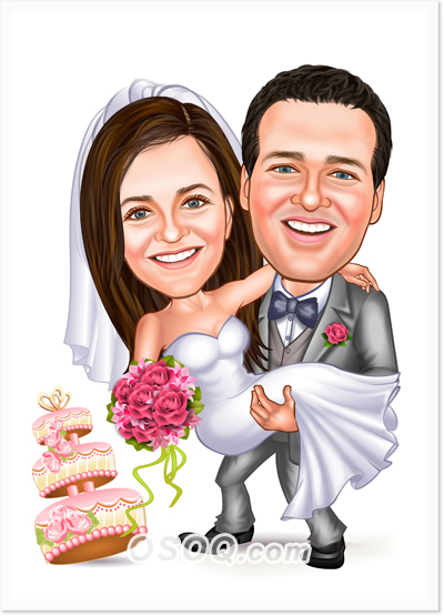 Wedding Couple Caricatures