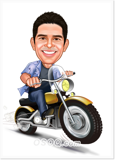 Harley Davidson Caricature