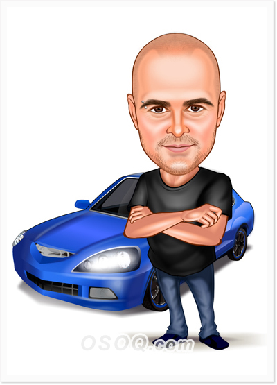 Luxury Car Caricatures