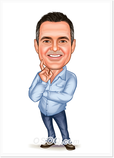 Think Idea Caricature