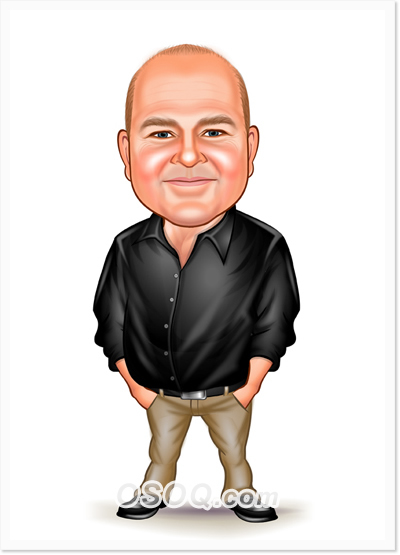 Weekend Relax Boy Caricatures