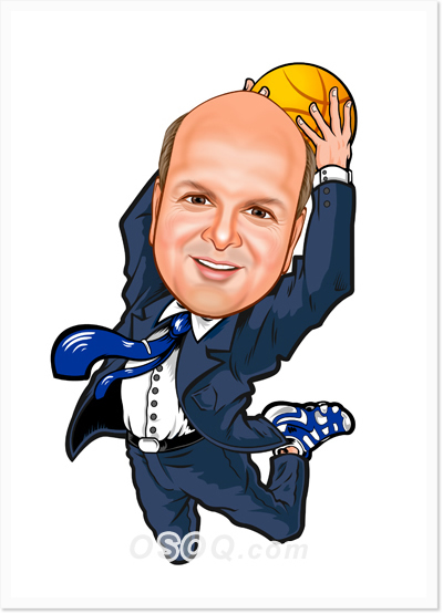 Basketball Coach Caricatures