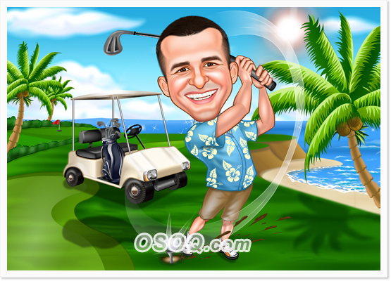 Golf Caricature