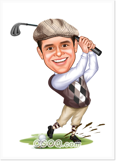 Vintage Golf Caricatures