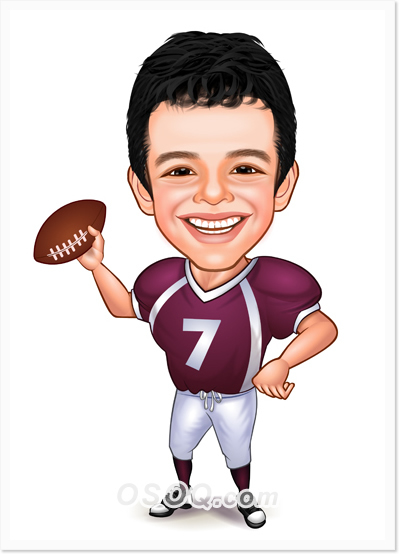 Kids Player Caricature