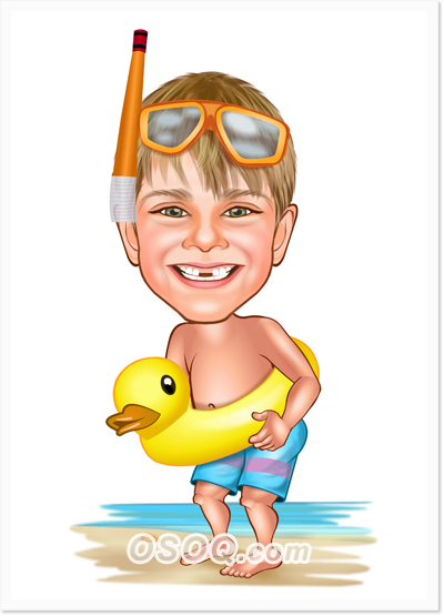 Summer Vacation Caricature