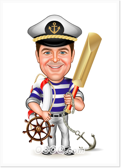 Navy Sailor Caricature