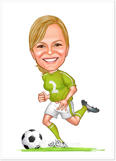 Women's Soccer Caricatures