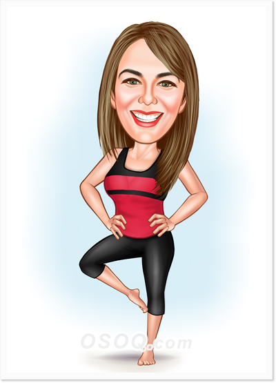 Aerobics Caricature
