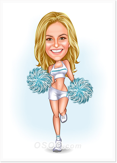 Cheerleading Caricature