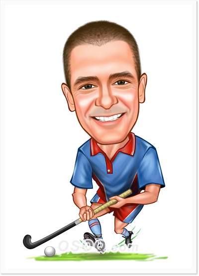 Field Hockey Caricatures