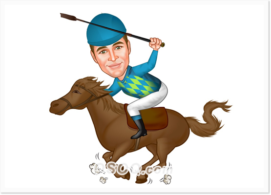 Horse Racing Caricatures