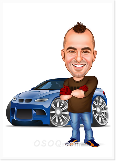 Sports Racing Caricature