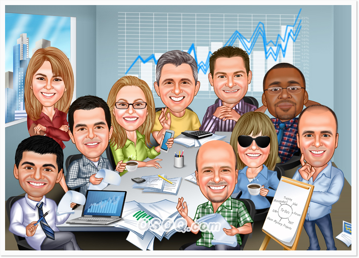 Company Group Caricatures