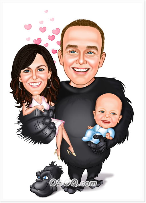 Family Group Caricatures