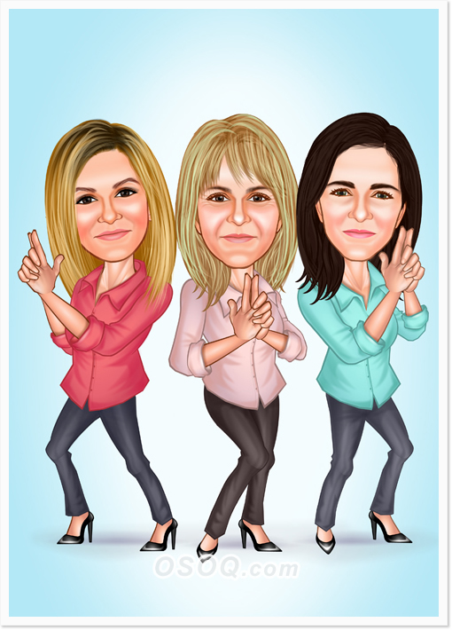 Friends Club Caricatures