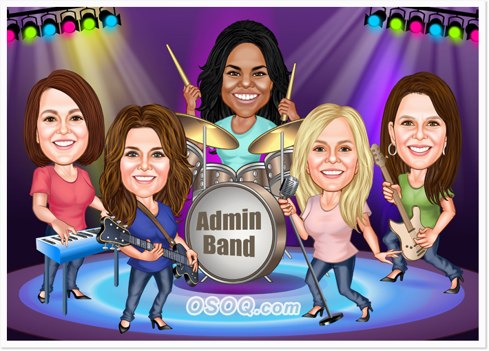 Friends Club Caricatures